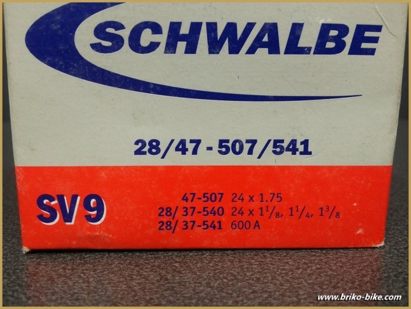 Inner tube "SCHWALBE SV 9" 600A - 24" (Ref 02)