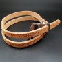 Brown leather "COLNAGO" straps
