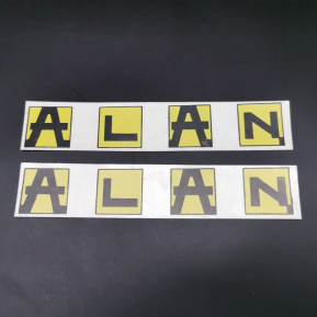 Sticker frame "ALAN Yellow" Horizontal " OUR