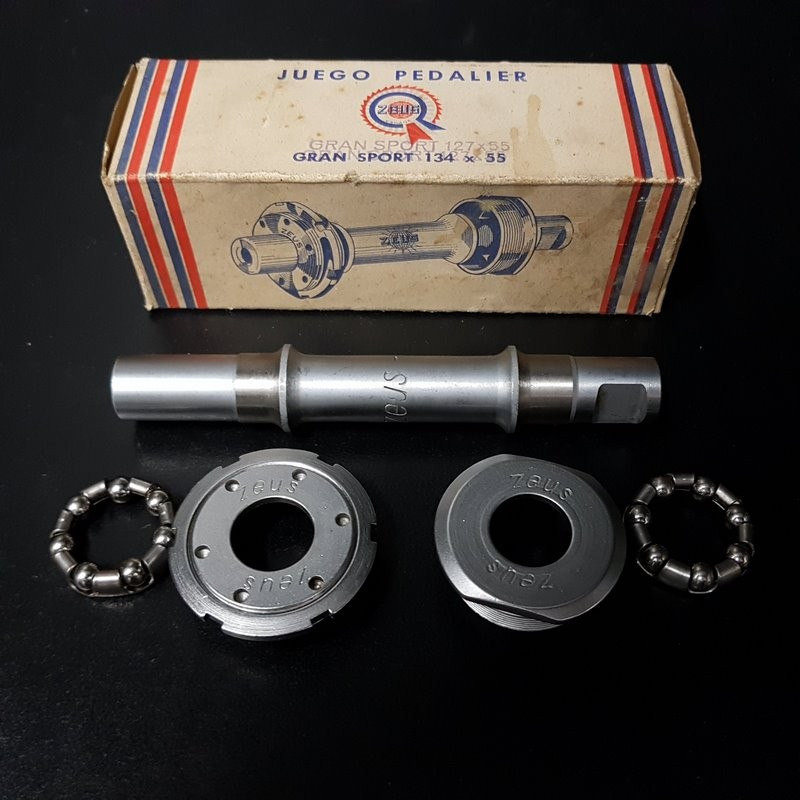 Eje de pedalier con chaveta N. O. S "ZEUS GRAN SPORT" 127 mm 35 x 1 (Ref 375)