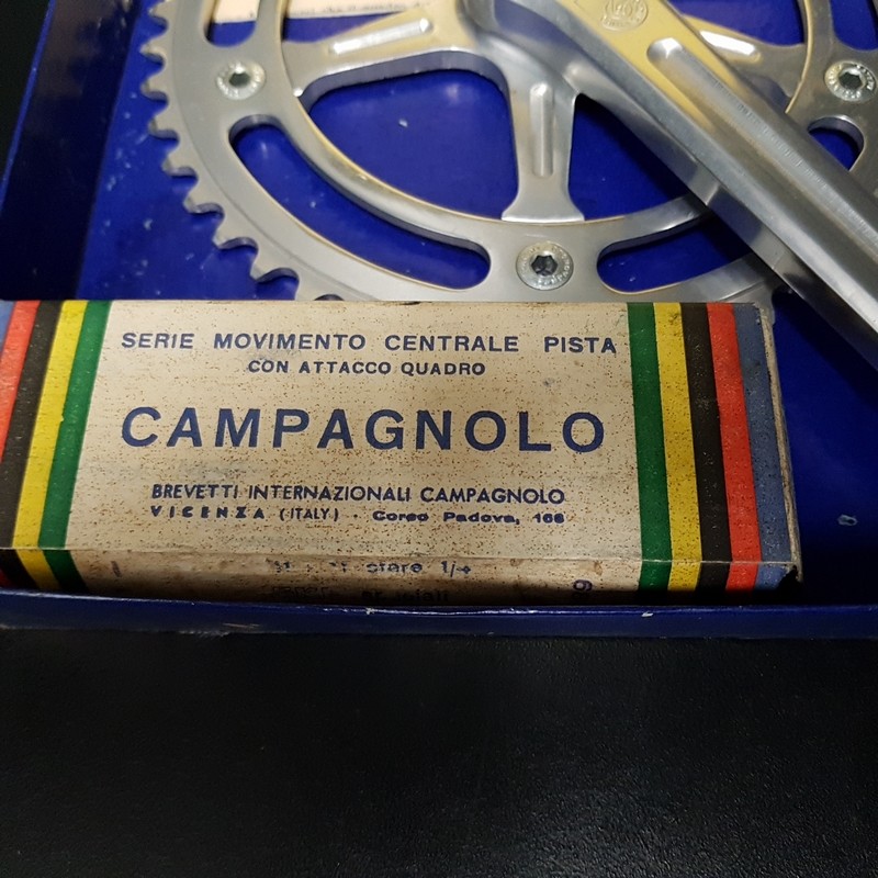 Pédalier N.O.S "CAMPAGNOLO PISTA" 165 mm (Ref 849)