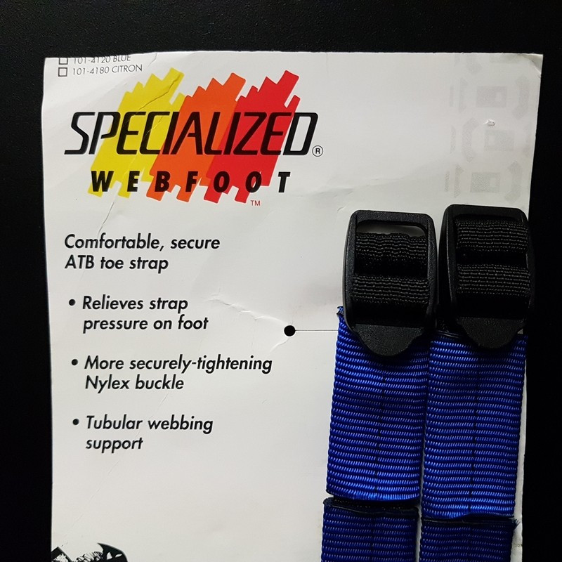 Sangles VTT Old School N.O.S "SPECIALIZED WEBFOOT" Bleu (Ref 01)