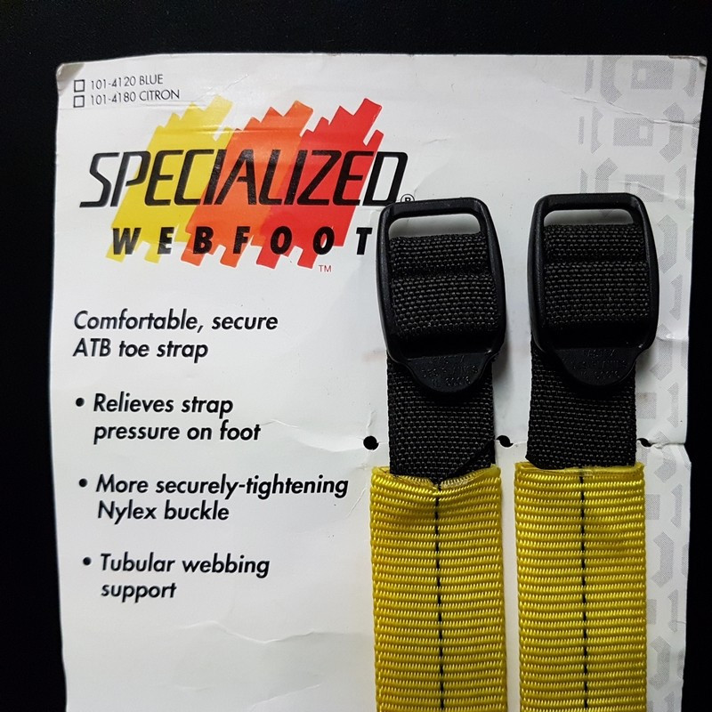 Old School MTB Straps N.O.S "SPECIALIZED WEBFOOT" Lemon yellow (Ref 03)