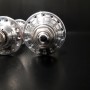 Pair of hubs N.O.S "CAMPAGNOLO C-RECORD PISTA" 28t (Ref 405)