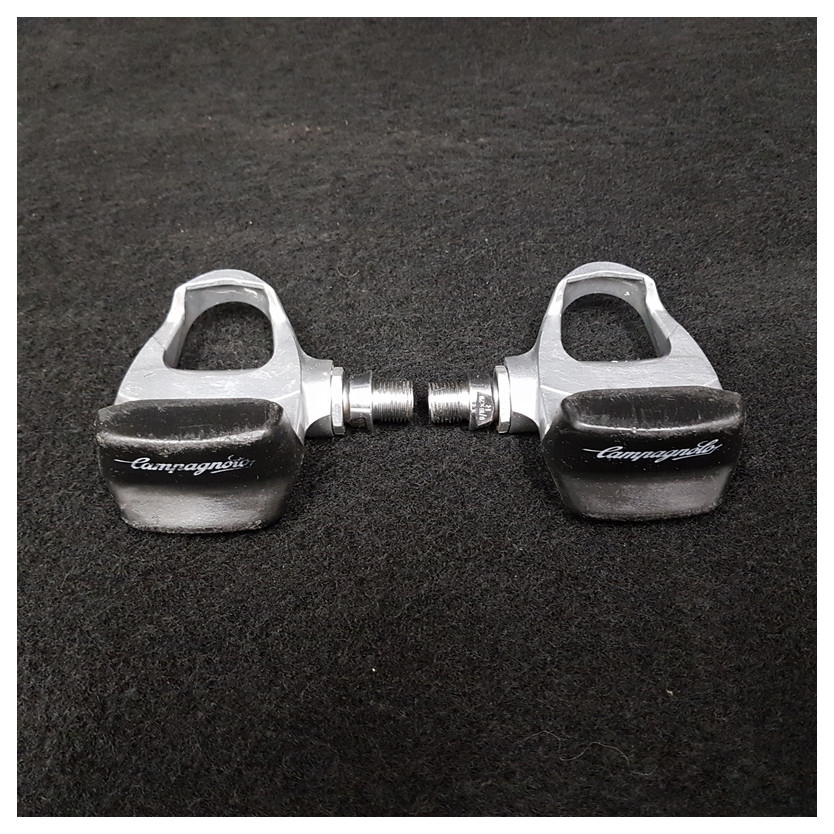 Pédales Plateforme Campagnolo C-Record NOS (New Old Stock) - Aluminium Argenté Pour Vélo De Course