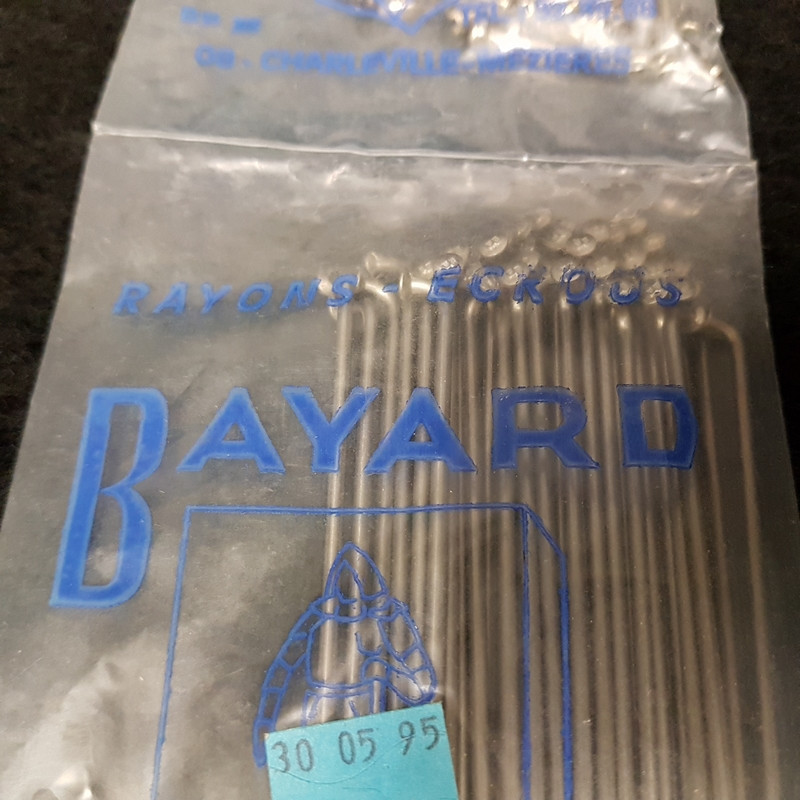 Juego de 5 radios BAYARD DE ACERO INOXIDABLE Ø 2,0 - 263 mm