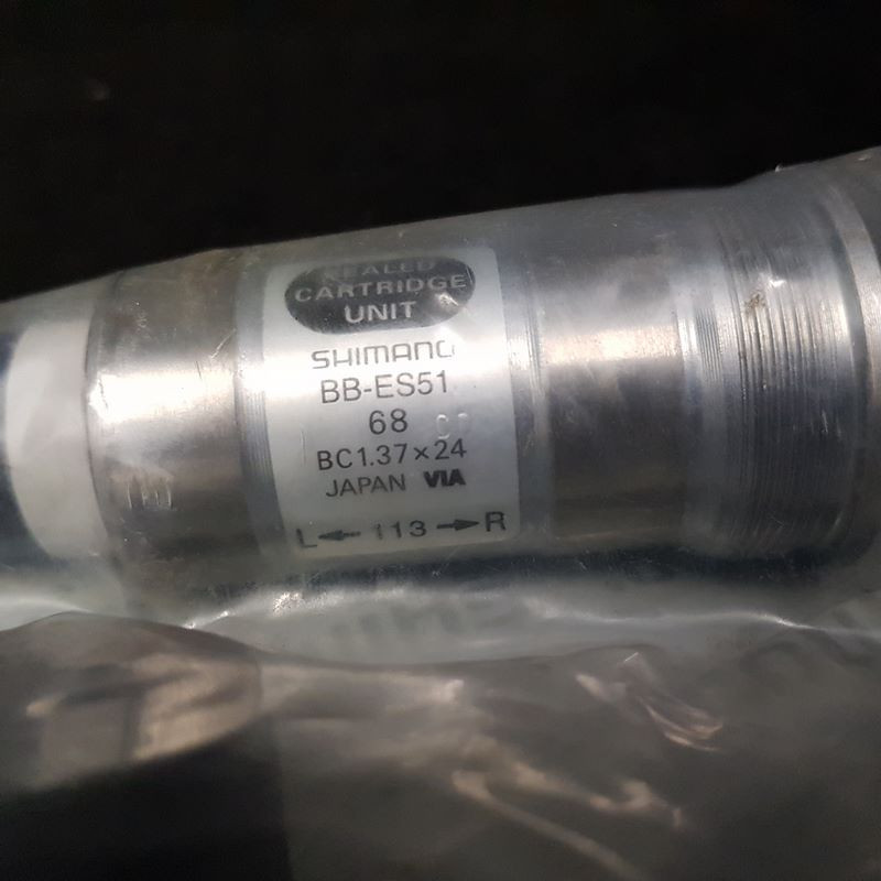 OCTALINK "SHIMANO BB-ES51" bottom bracket axle 113 mm 1.37 x 24 (Ref 405)