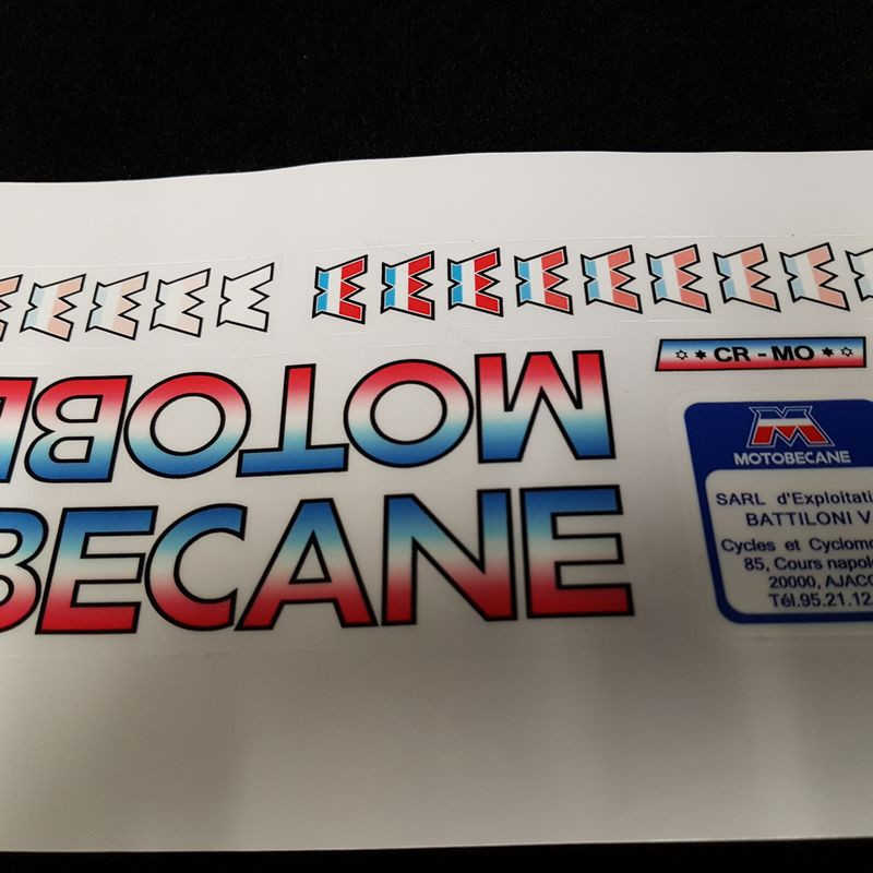 Stickers BMX "MOTOBECANE" (Ref 01 )