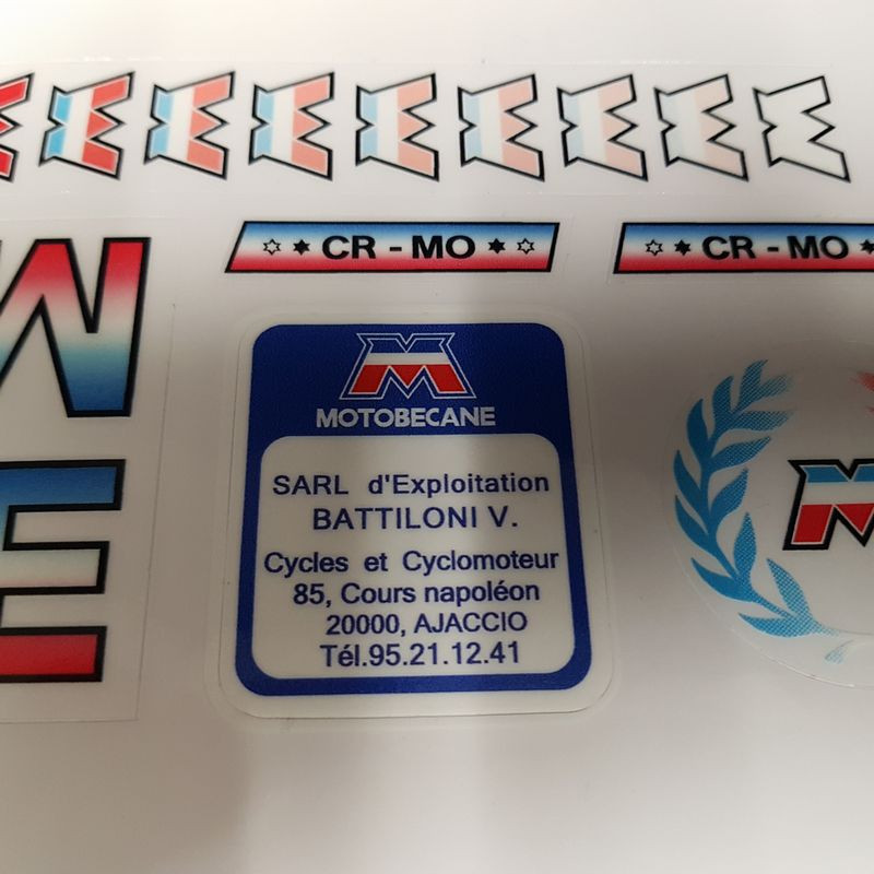 Stickers BMX "MOTOBECANE" (Ref 01 )