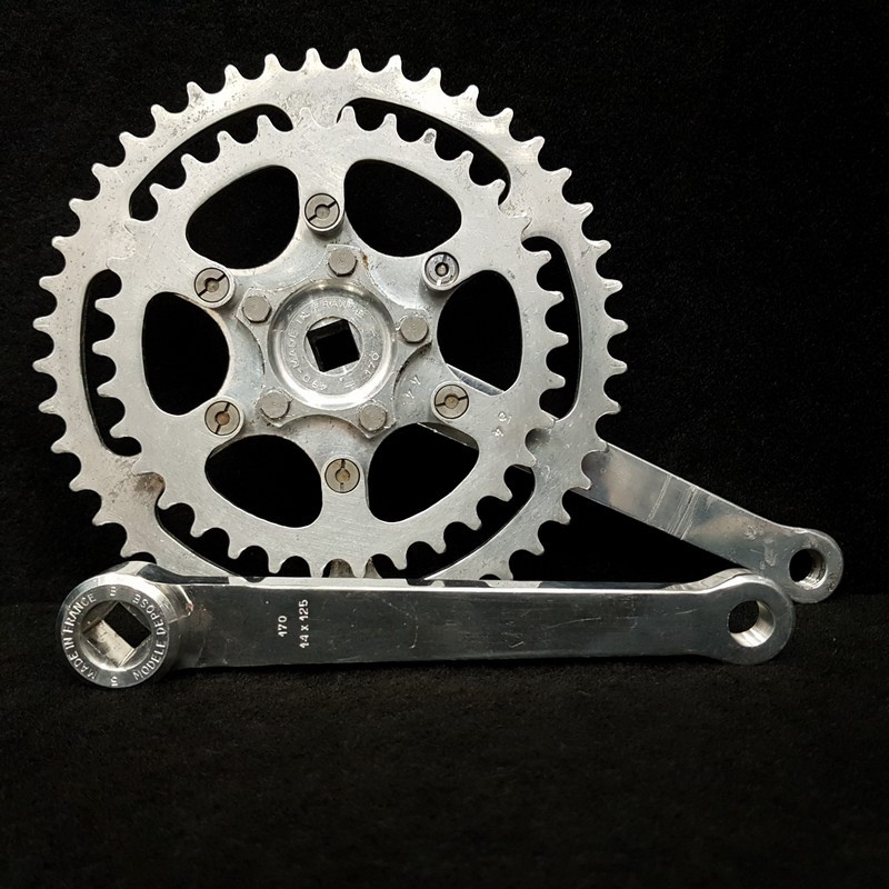 Pédalier "STRONGLIGHT 49D randonneur 44-34" 170 mm (Ref 976)