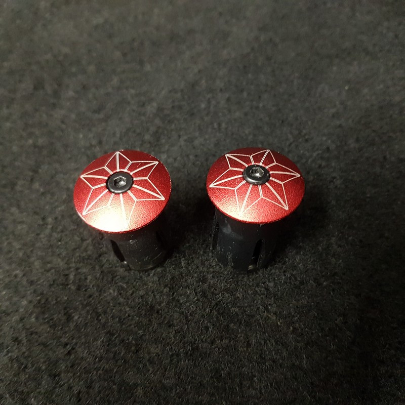 Bouchons de guidon "SUPACAZ" Rouge (Ref 17)