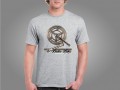 T-Shirt "BRIKO-MOTO" grigio chiaro
