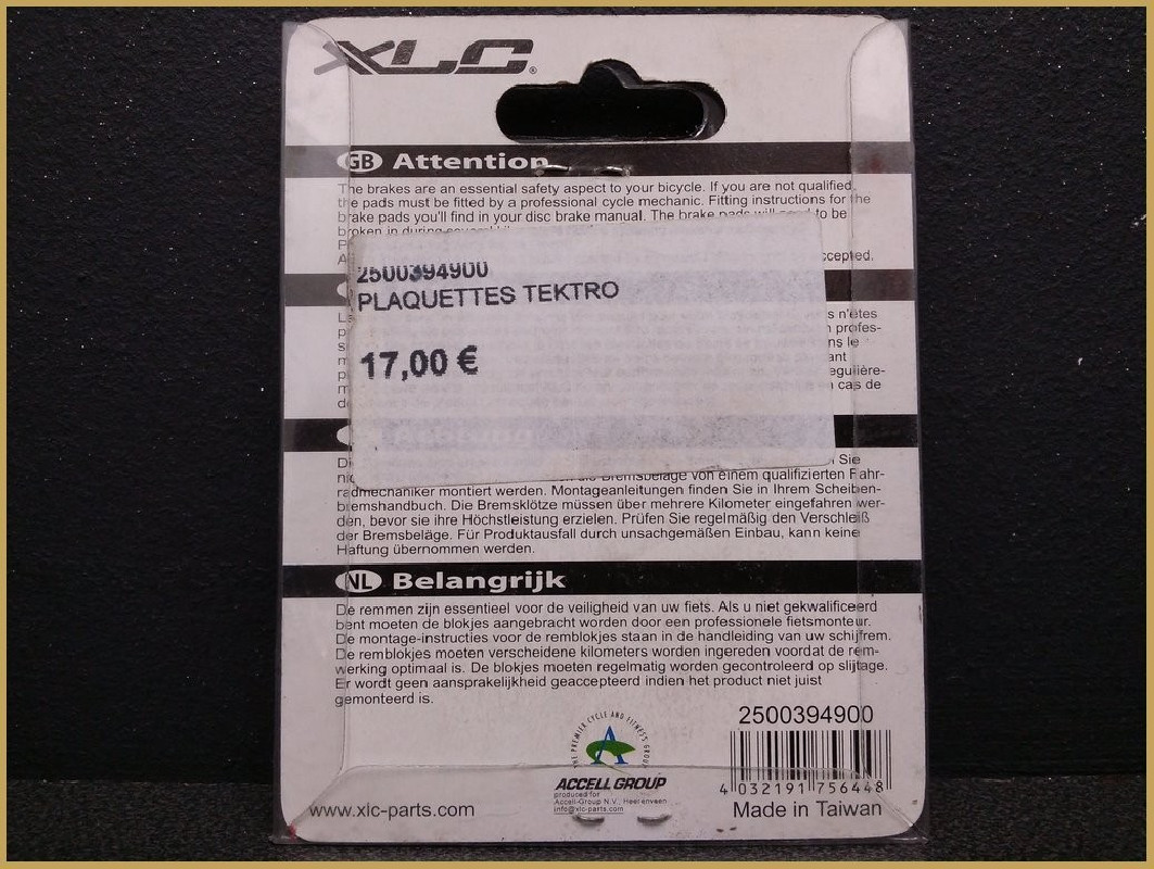Pastiglie freni a disco "TEKTRO AOX" (Rif 27)