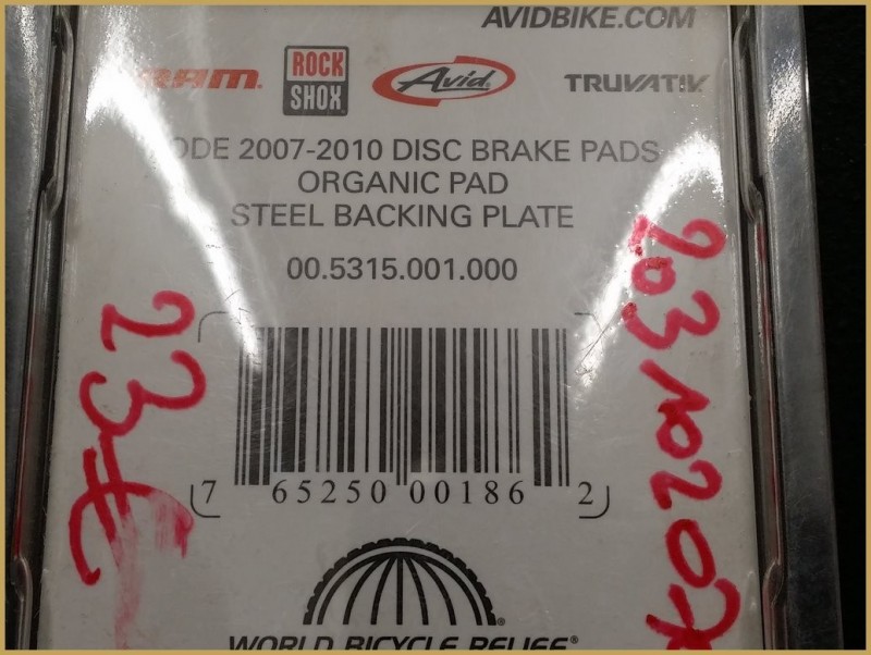 Disc brake pads "AVID" (Ref 38)